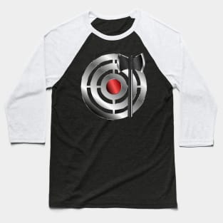 Silver Target w/ Red Bullseye Throwing Axe Kit Baseball T-Shirt